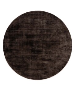 Tapis viscose rond - Glamour marron foncé - overzicht