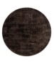 Tapis viscose rond - Glamour marron foncé - overzicht, thumbnail