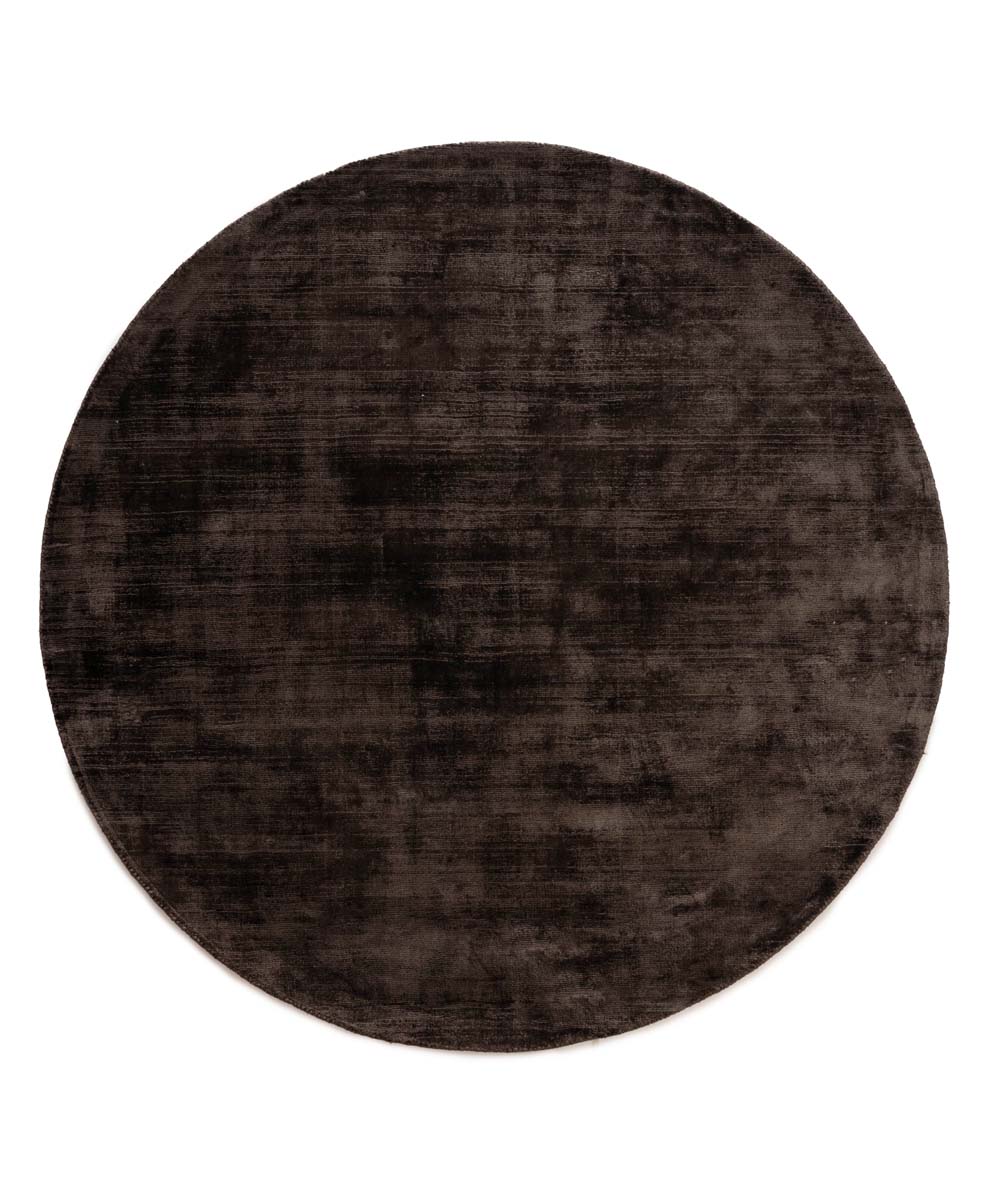 Tapis viscose rond - Glamour marron foncé - overzicht Tapis viscose rond - Glamour marron foncé - overzicht