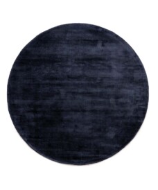 Tapis viscose rond - Glamour bleu marine - overzicht, thumbnail