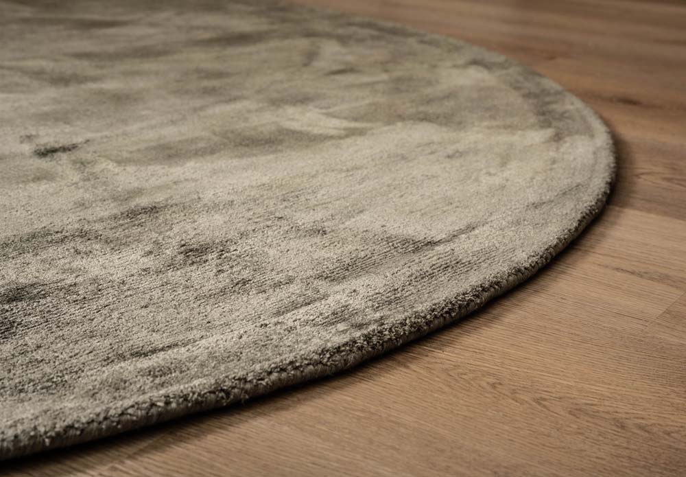 Tapis viscose ovale - Glamour vert olive - close up Tapis viscose ovale - Glamour vert olive - close up