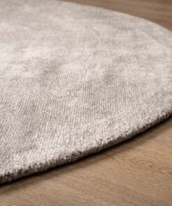Tapis viscose rond - Glamour argent - close up, thumbnail Tapis viscose rond - Glamour argent - close up, thumbnail