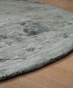 Tapis viscose ovale - Pearl bleu - close up, thumbnail Tapis viscose ovale - Pearl bleu - close up, thumbnail