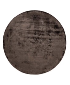 Tapis viscose rond - Pearl marron foncé - overzicht, thumbnail