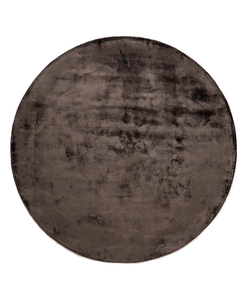 Tapis viscose rond - Pearl marron foncé - overzicht Tapis viscose rond - Pearl marron foncé - overzicht