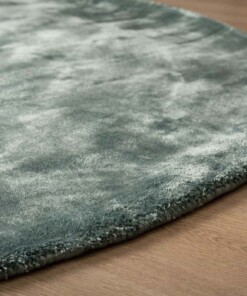 Tapis viscose ovale - Pearl azur - close up, thumbnail Tapis viscose ovale - Pearl azur - close up, thumbnail