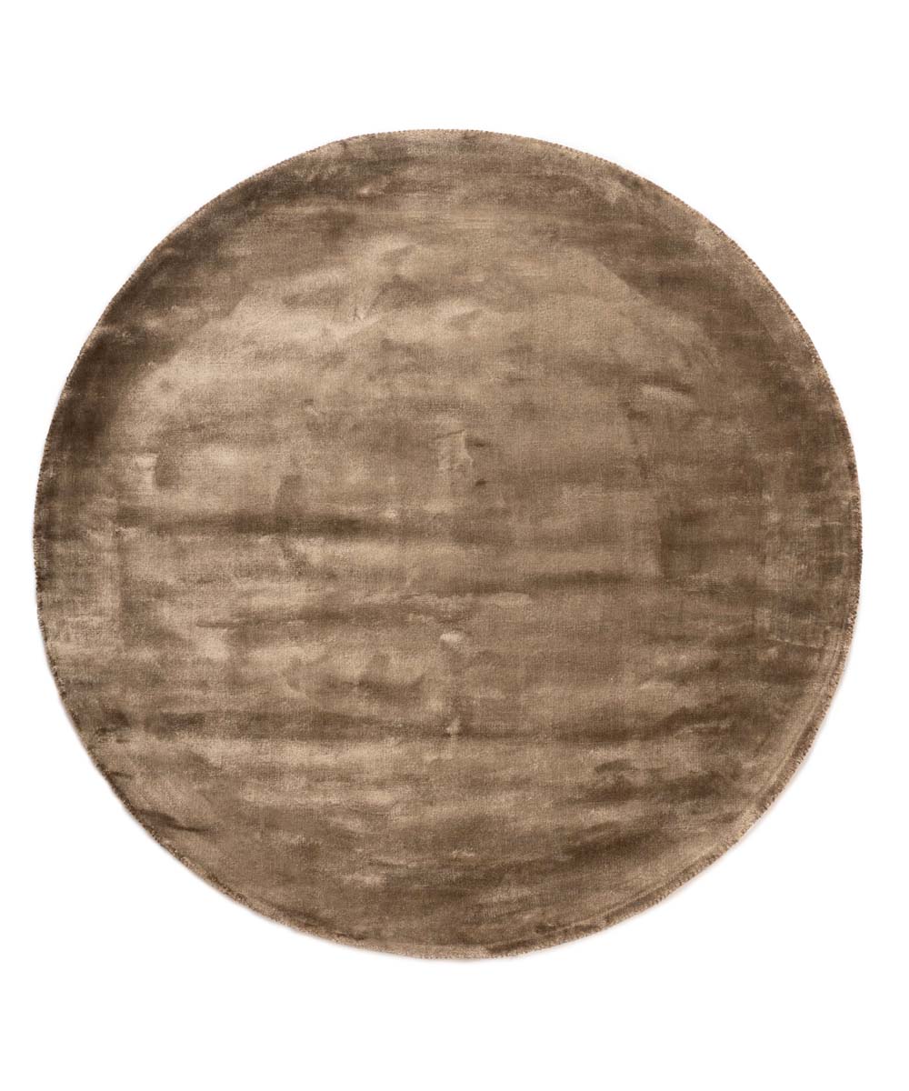 Tapis viscose rond - Pearl marron - overzicht Tapis viscose rond - Pearl marron - overzicht