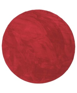Tapis Rond poil ras moelleux - Plush rouge - overzicht