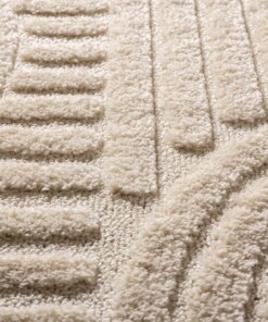 Tapis scandinave - Arc Bend Crème - close up