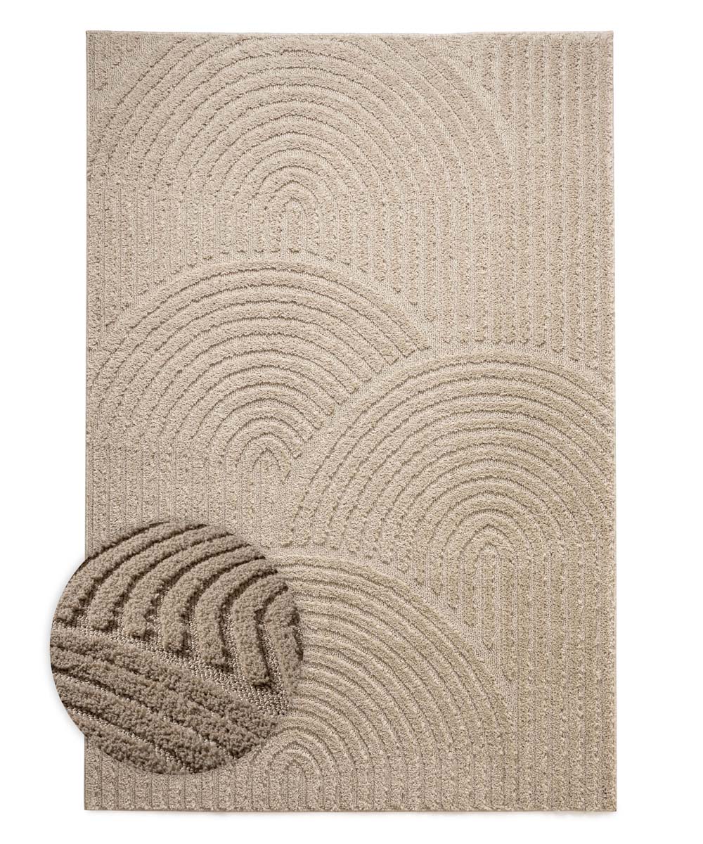 Tapis scandinave - Arc Curve beige - overzicht Tapis scandinave - Arc Curve beige - overzicht