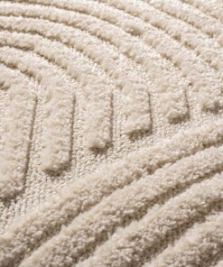 Tapis scandinave - Arc Curve Crème - close up