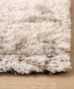 Tapis Shaggy - Spark argent - close up, thumbnail