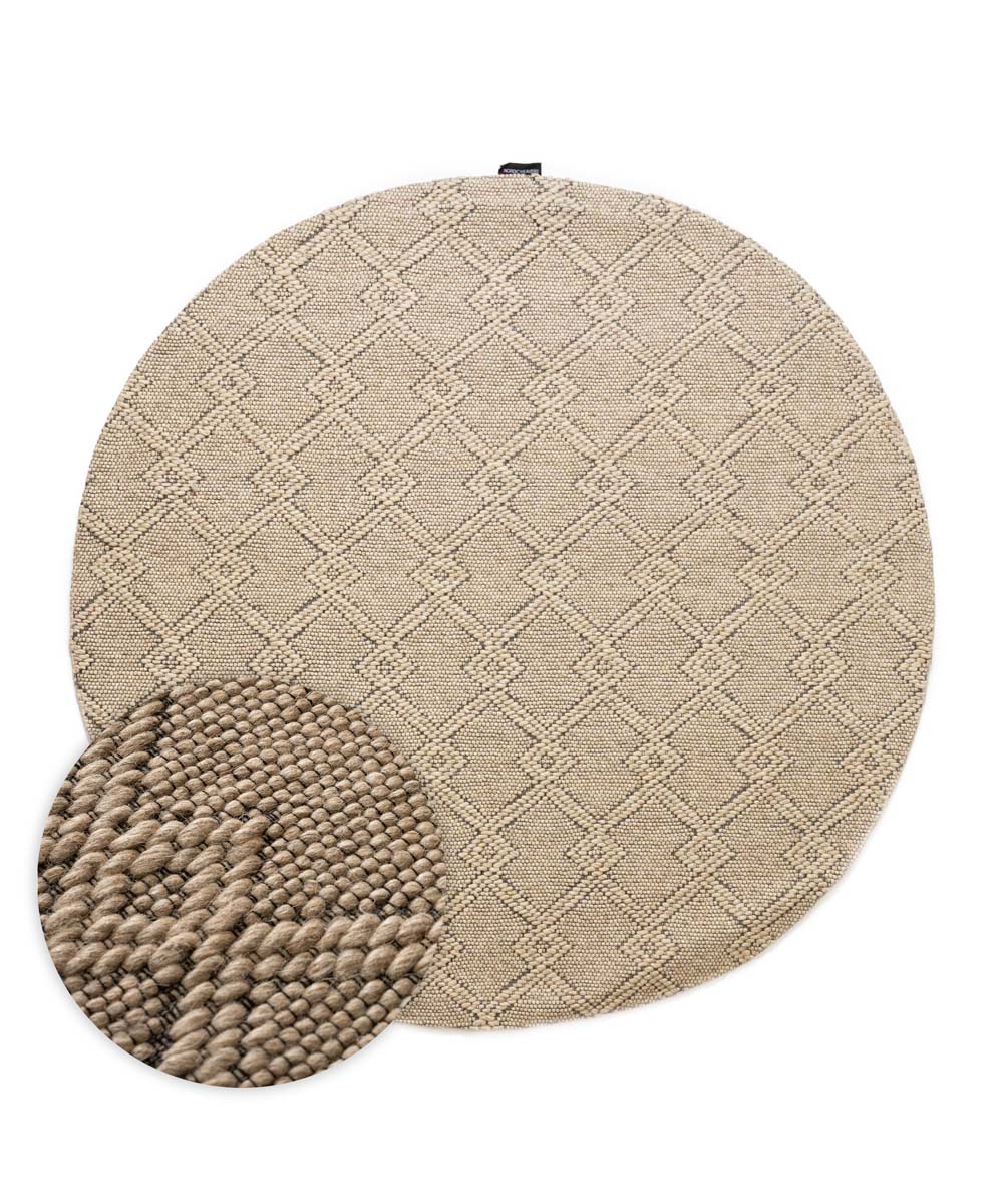 Tapis d'extérieur Rond - Var beige - overzicht Tapis d'extérieur Rond - Var beige - overzicht