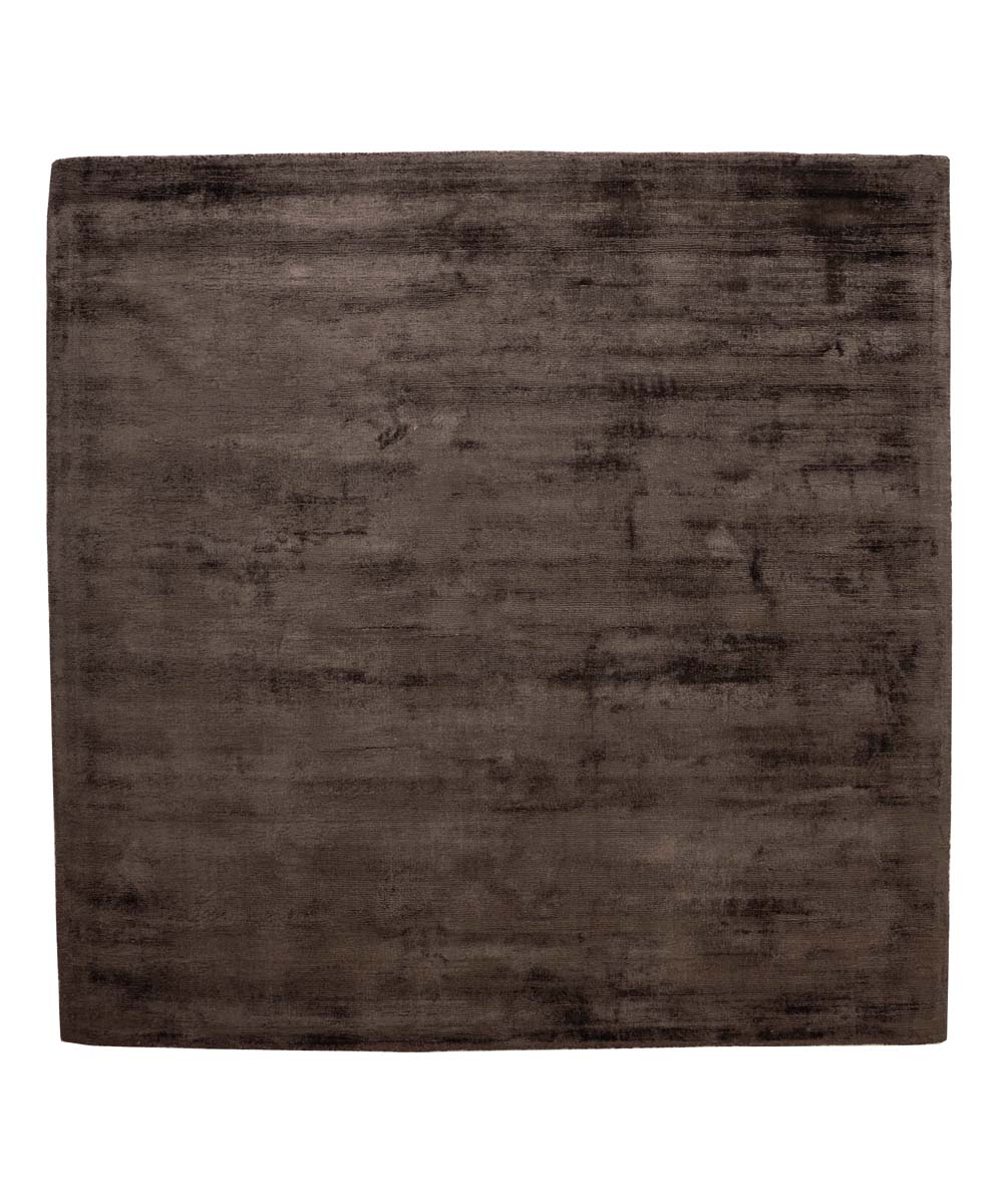 Tapis viscose carré - Glamour marron foncé - overzicht Tapis viscose carré - Glamour marron foncé - overzicht