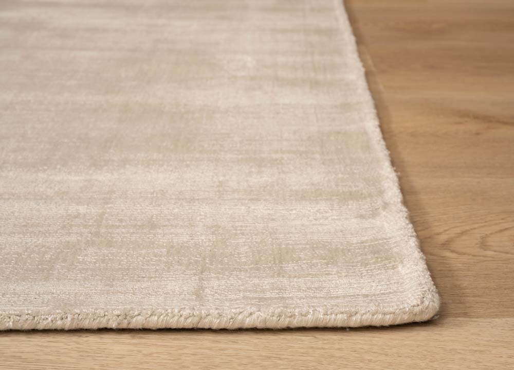 Tapis viscose carré - Glamour ivoire - close up Tapis viscose carré - Glamour ivoire - close up