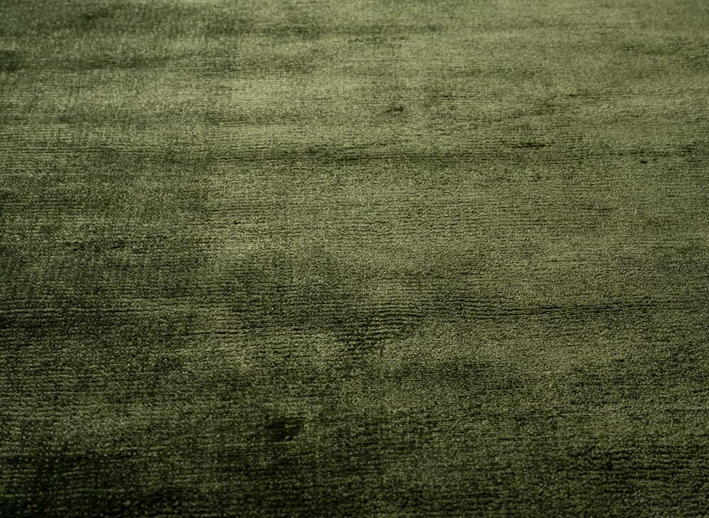 Tapis viscose ovale - Glamour vert - close up Tapis viscose ovale - Glamour vert - close up