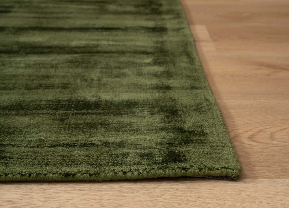 Tapis viscose carré - Glamour vert - close up Tapis viscose carré - Glamour vert - close up