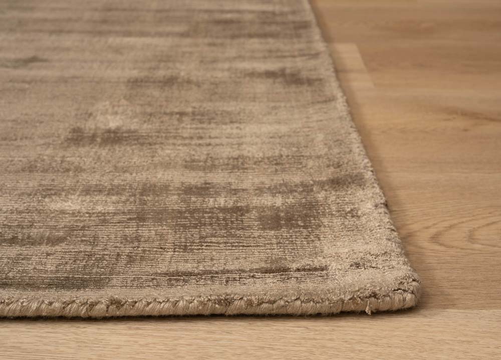 Tapis viscose carré - Glamour marron - close up Tapis viscose carré - Glamour marron - close up