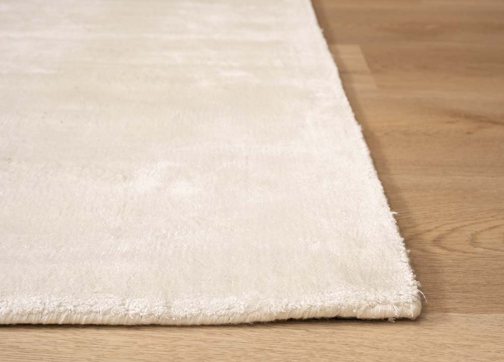 Tapis viscose - Glamour blanc - close up Tapis viscose - Glamour blanc - close up