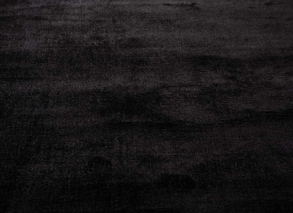 Tapis viscose ovale - Glamour noir - close up Tapis viscose ovale - Glamour noir - close up