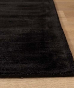 Tapis viscose carré - Glamour noir - close up, thumbnail Tapis viscose carré - Glamour noir - close up, thumbnail