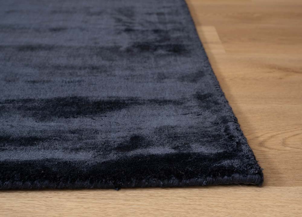 Tapis viscose - Pearl bleu marine - close up Tapis viscose - Pearl bleu marine - close up