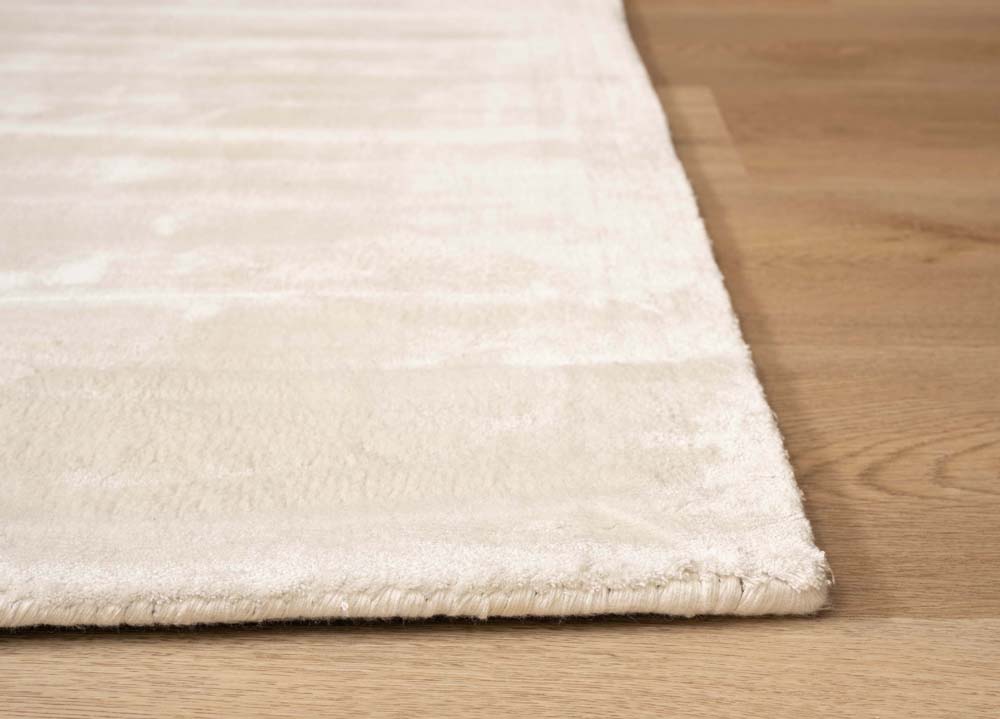 Tapis viscose carré - Pearl blanc - close up Tapis viscose carré - Pearl blanc - close up