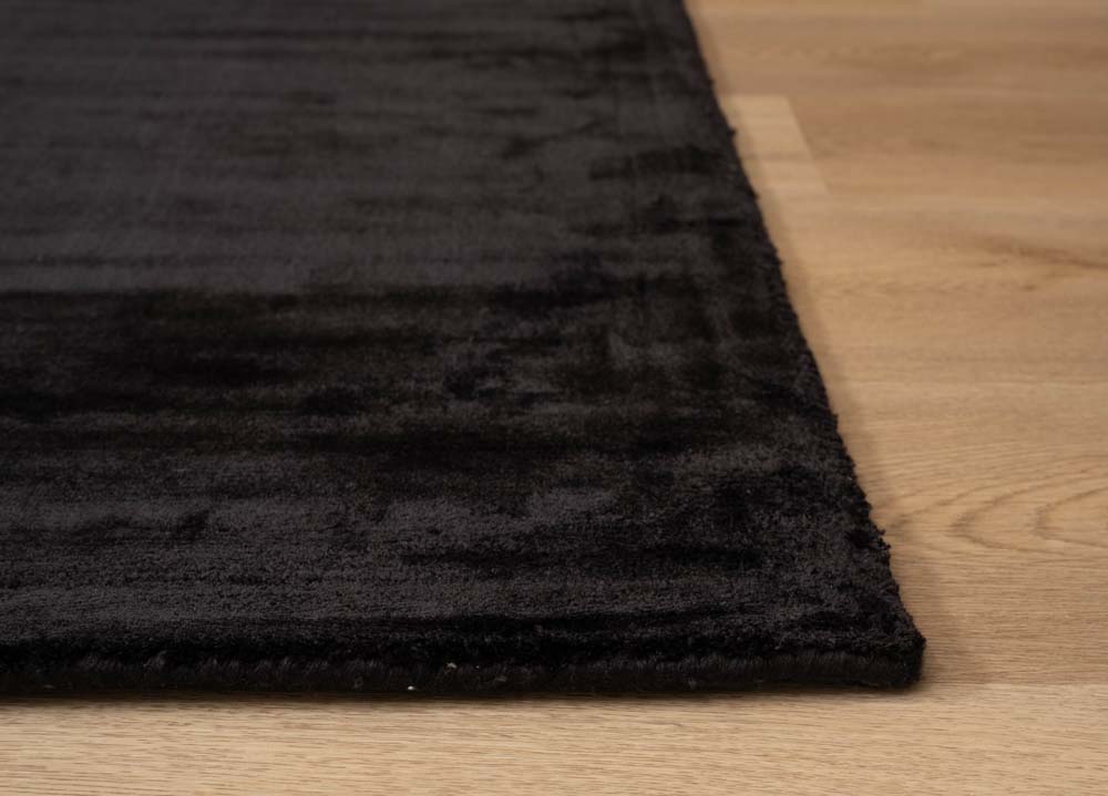 Tapis viscose carré - Pearl noir - close up Tapis viscose carré - Pearl noir - close up