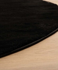 Tapis velours Rond - Flair noir - close up, thumbnail Tapis velours Rond - Flair noir - close up, thumbnail