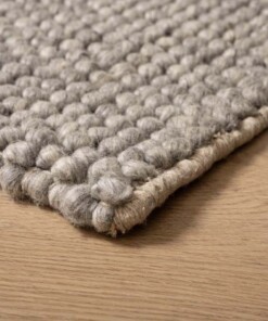Tapis en laine - Fjell gris clair - close up