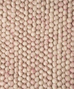 Tapis en laine - Fjell Crème/rose - close up