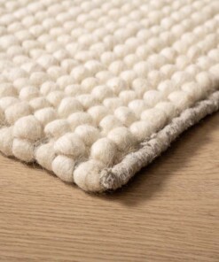 Tapis en laine - Fjell blanc - close up