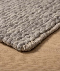 Tapis en laine - Hyssing gris clair - close up, thumbnail Tapis en laine - Hyssing gris clair - close up, thumbnail