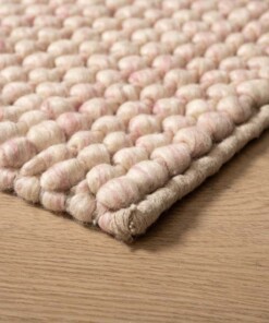 Tapis en laine - Løkke Crème/rose - close up