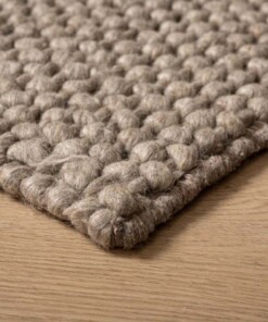 Tapis en laine - Løkke couleur sable - close up