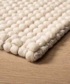 Tapis en laine - Løkke Crème - close up, thumbnail Tapis en laine - Løkke Crème - close up, thumbnail