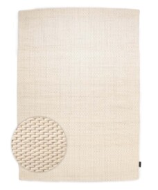 Tapis en laine - Vridning blanc - overzicht, thumbnail