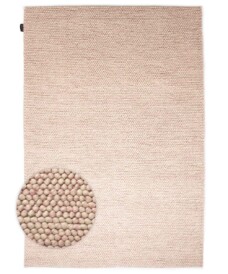 Tapis en laine - Fjell Crème/rose - overzicht, thumbnail