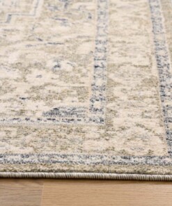 Tapis vintage - Classic Bernard vert/Crème - close up