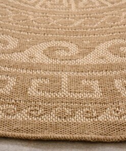 Tapis d'extérieur Rond aspect jute - Sunset Shores beige/blanc - close up, thumbnail Tapis d'extérieur Rond aspect jute - Sunset Shores beige/blanc - close up, thumbnail