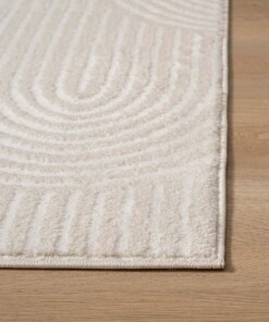 Tapis scandinave - Contour Bend Crème - close up