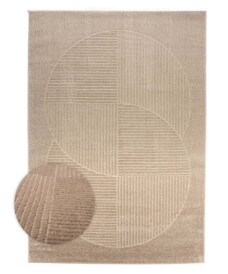 Tapis scandinave - Contour Circle beige - overzicht, thumbnail Tapis scandinave - Contour Circle beige - overzicht, thumbnail