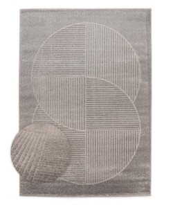 Tapis scandinave - Contour Circle gris - overzicht
