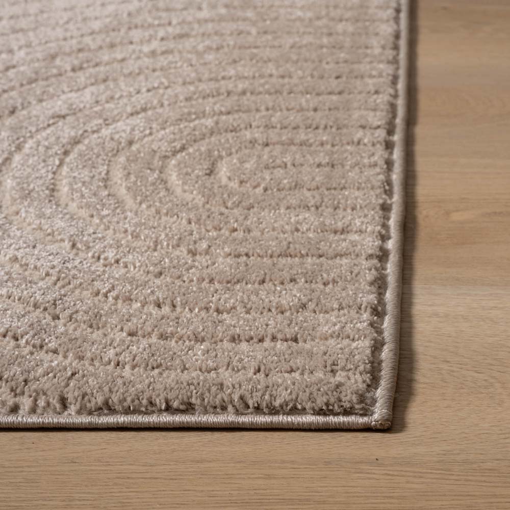 Tapis de couloir scandinave - Contour Curve beige - close up Tapis de couloir scandinave - Contour Curve beige - close up