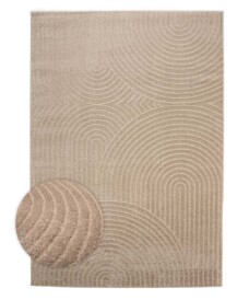 Tapis scandinave - Contour Curve beige - overzicht, thumbnail