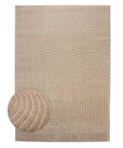 Tapis de couloir scandinave - Contour Curve beige - overzicht, thumbnail Tapis de couloir scandinave - Contour Curve beige - overzicht, thumbnail