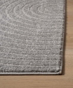 Tapis Carré scandinave - Contour Curve gris - close up