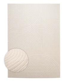 Tapis scandinave - Contour Curve Crème - overzicht, thumbnail