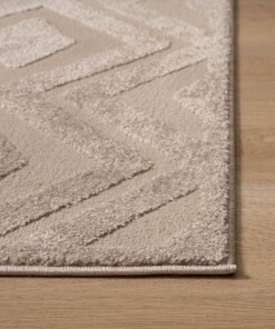 Tapis de couloir scandinave - Contour Diamond beige - close up, thumbnail Tapis de couloir scandinave - Contour Diamond beige - close up, thumbnail
