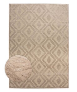 Tapis scandinave - Contour Diamond beige - overzicht